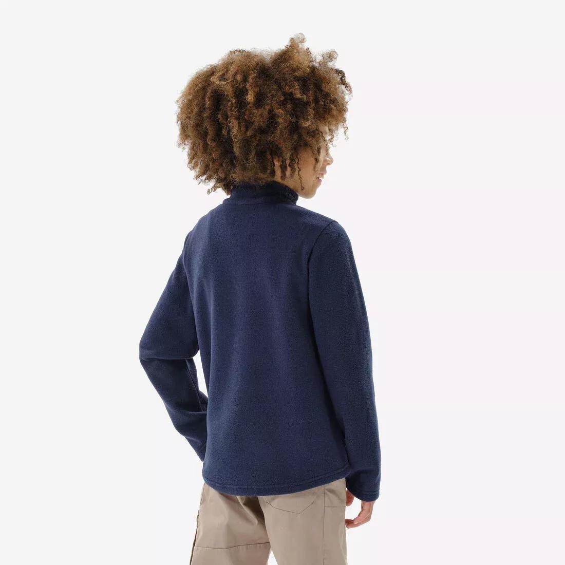 SMOKED PURPLE Kids' Hiking Fleece MH100 7-15 Years, , large image number 5