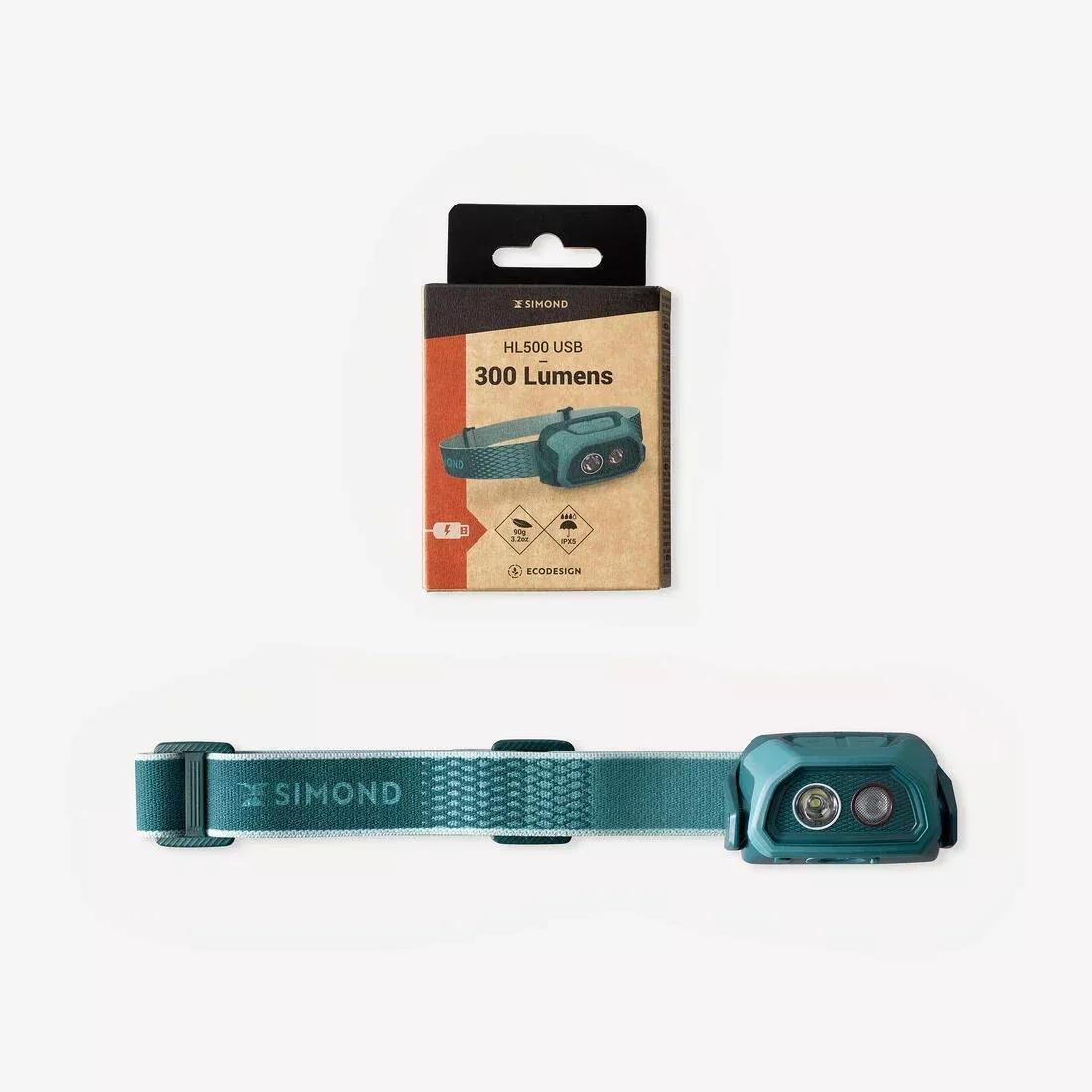 Rechargeable Head Torch - 300 Lumen - HL500 USB V3, Blue, No Color, large image number 6