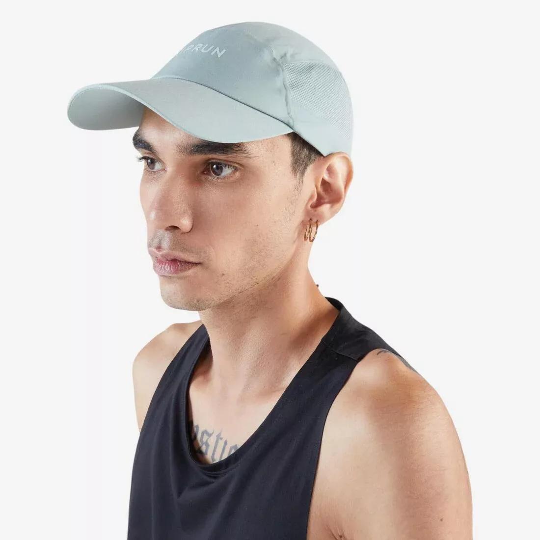 Men Women Kiprun V2 Running Cap, Blue, No Color, large image number 7