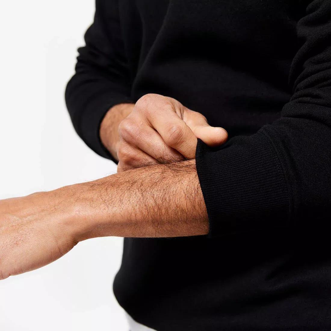 Men Warm Brushed Fleece Sweatshirt, Grey, No Color, large image number 5