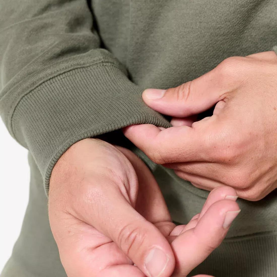 Men Warm Brushed Fleece Sweatshirt, Grey, No Color, large image number 11