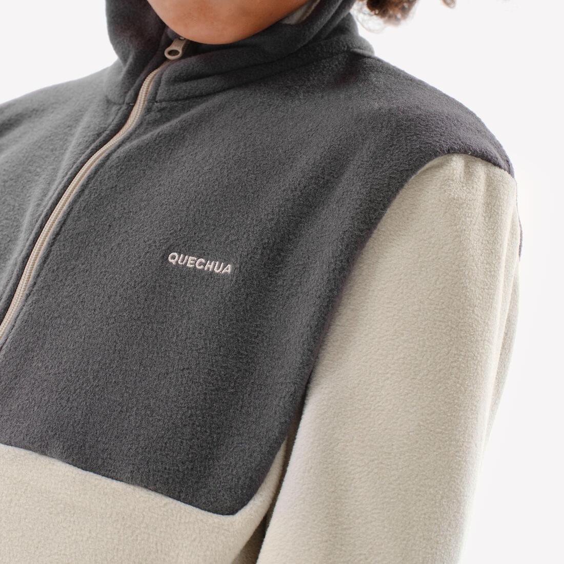 LUNAR BEIGE BOYS' FLEECE PULLOVER MH100 1/2 TW, No Color, medium