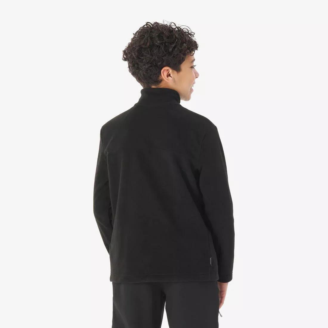 Kids Unisex Hiking Fleece Jacket - MH500 Zip - 7-15 Years, Green, No Color, large image number 11