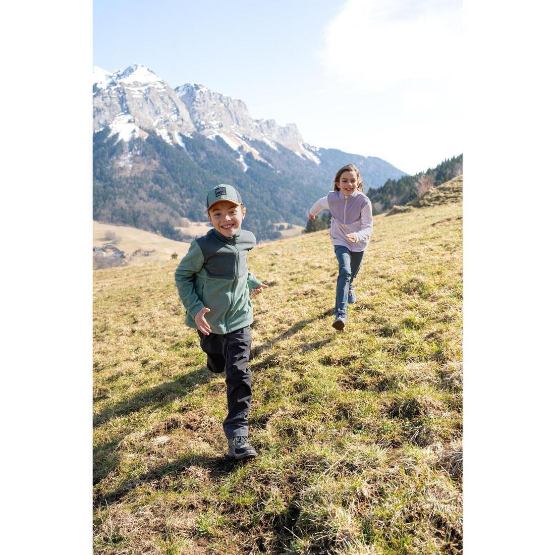 Kids Unisex Hiking Fleece Jacket - MH500 Zip - 7-15 Years, Black, 5401_000, large image number 9