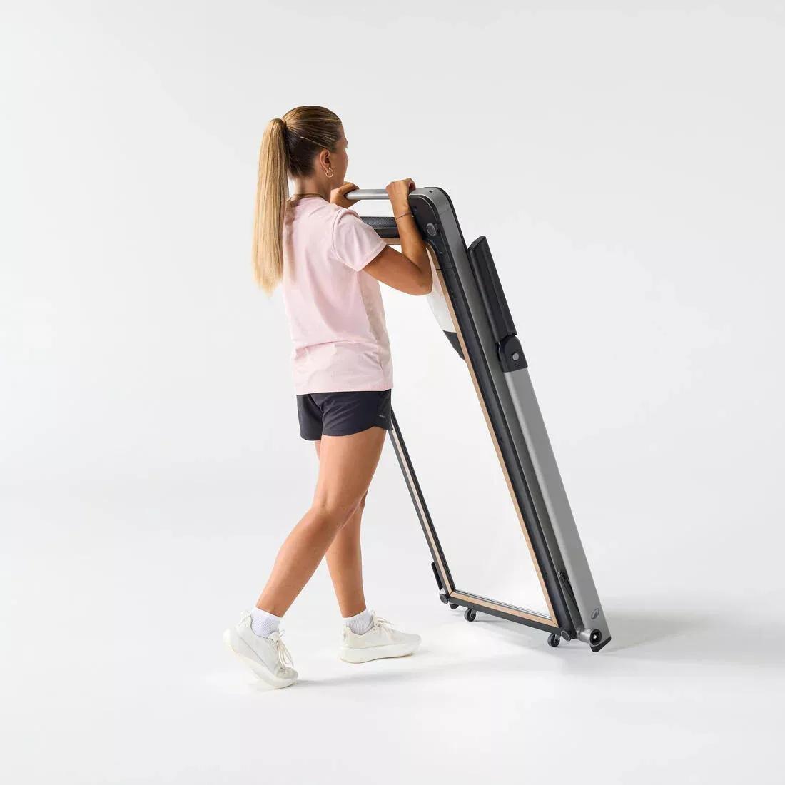 Folding Treadmill 14 km/h RUN100 Milor Limited Edition - with Decathlon Warranty, No Color, large image number 2