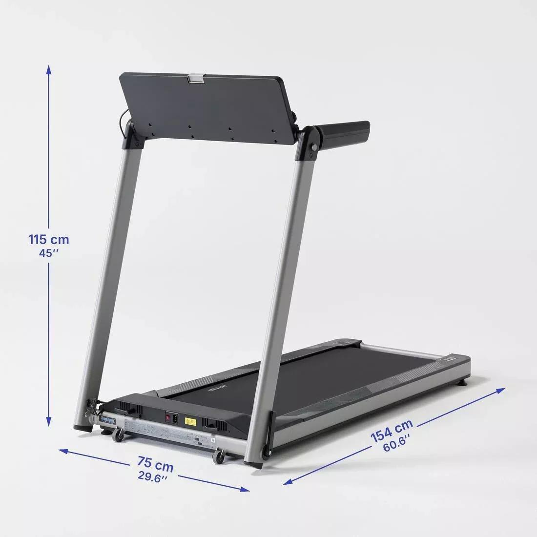 Folding Treadmill 14 km/h RUN100 Milor Limited Edition - with Decathlon Warranty, No Color, large image number 3