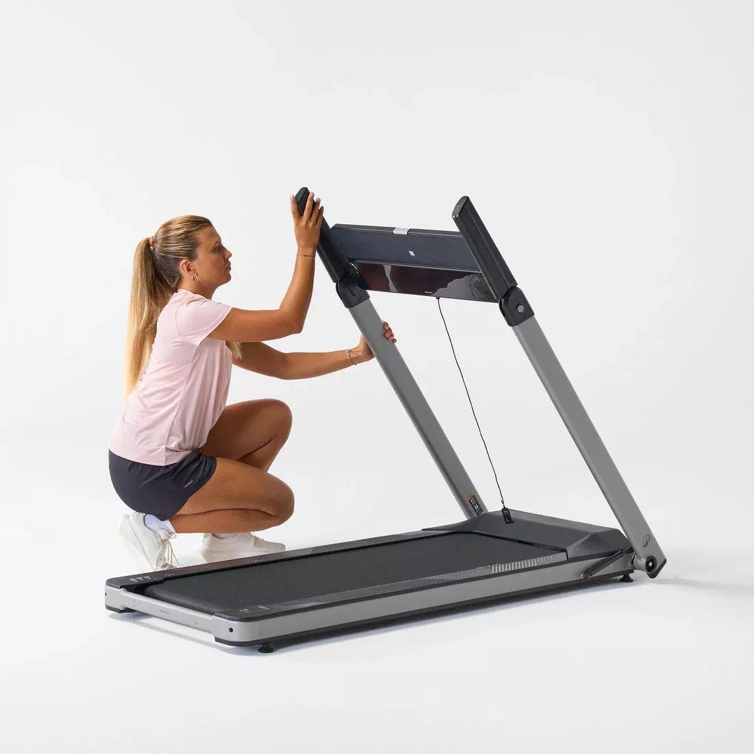 Folding Treadmill 14 km/h RUN100 Milor Limited Edition - with Decathlon Warranty, No Color, large image number 8
