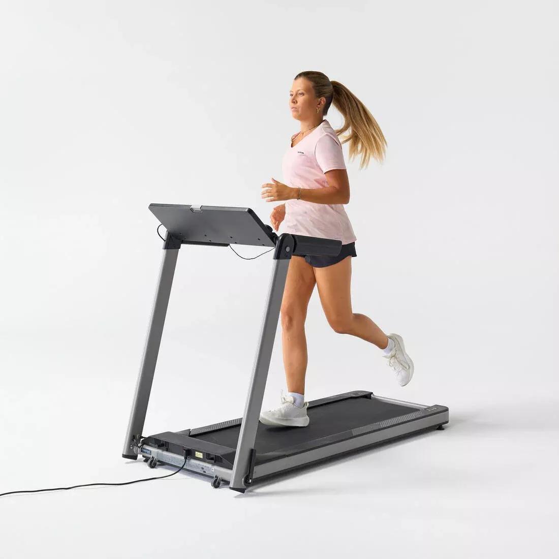 Folding Treadmill 14 km/h RUN100 Milor Limited Edition - with Decathlon Warranty, No Color, large image number 9
