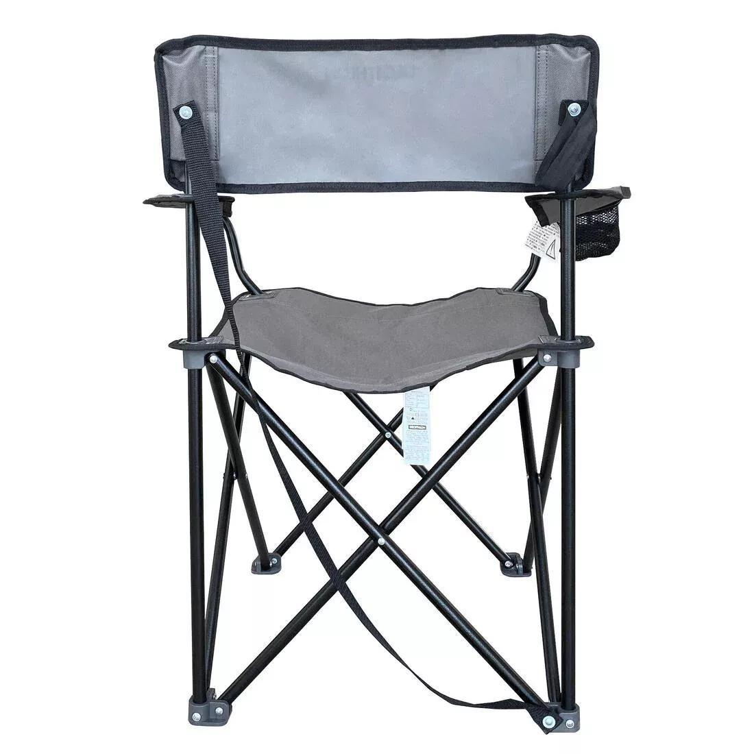 Camping Folding Armchair, Grey, No Color, large image number 3