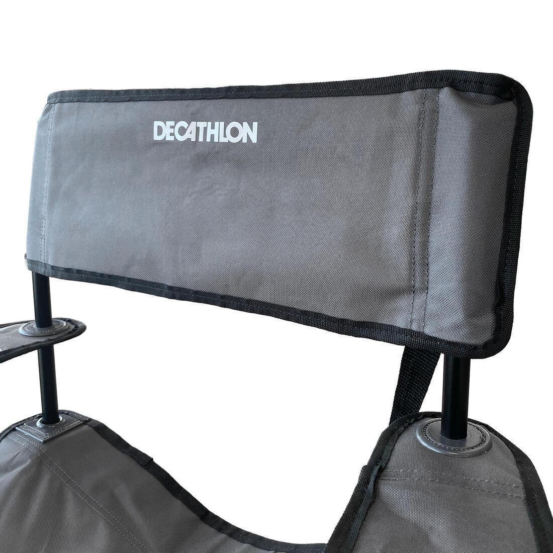 Camping Folding Armchair, Grey, No Color, large image number 4
