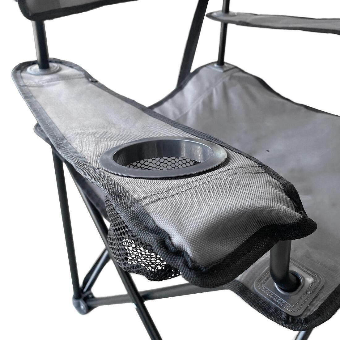 Camping Folding Armchair, Grey, No Color, large image number 7