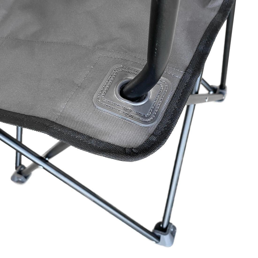 Camping Folding Armchair, Grey, No Color, large image number 8