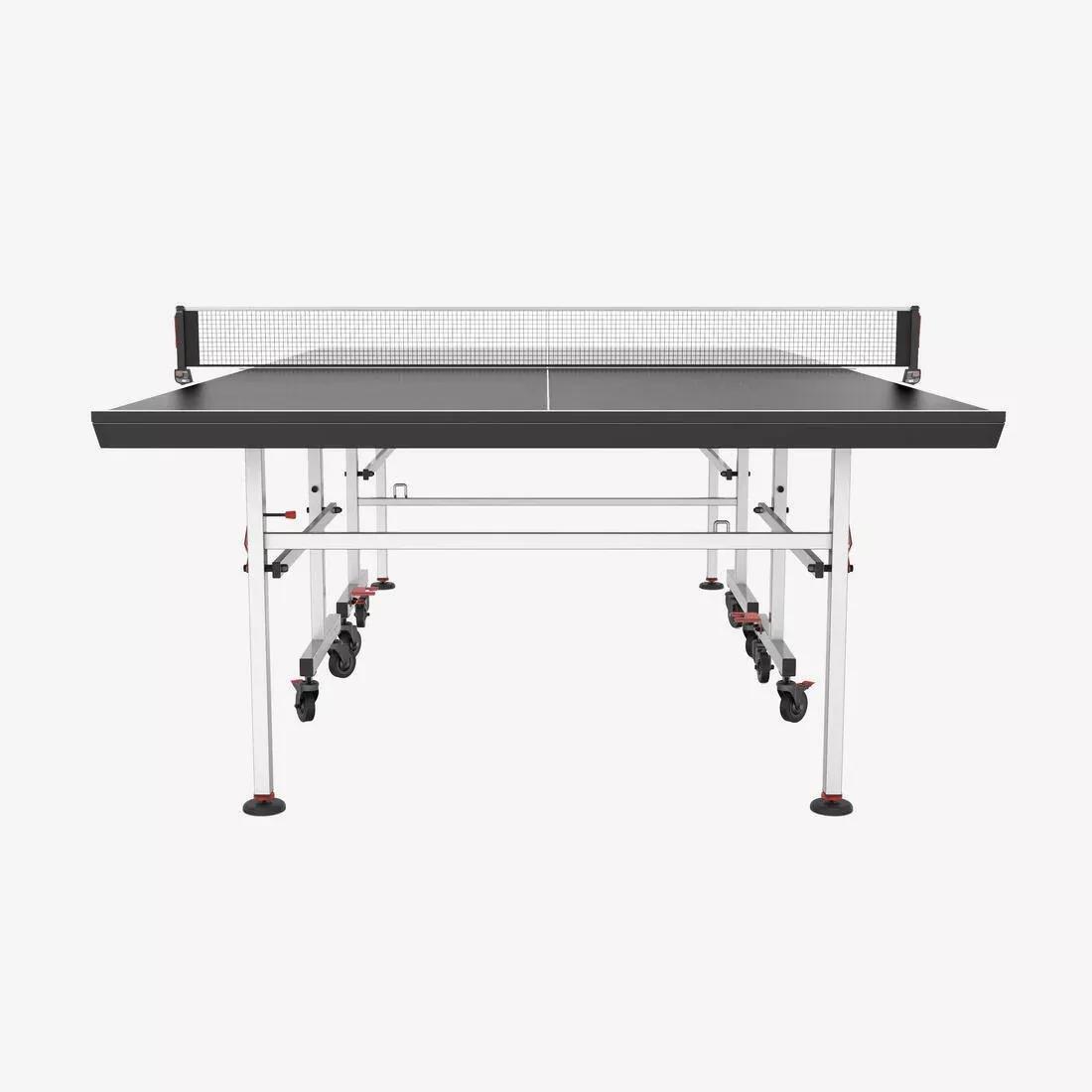 Compact Indoor Table Tennis Table with Innovative Net - TTT 130.2, Black, 5401_000, medium
