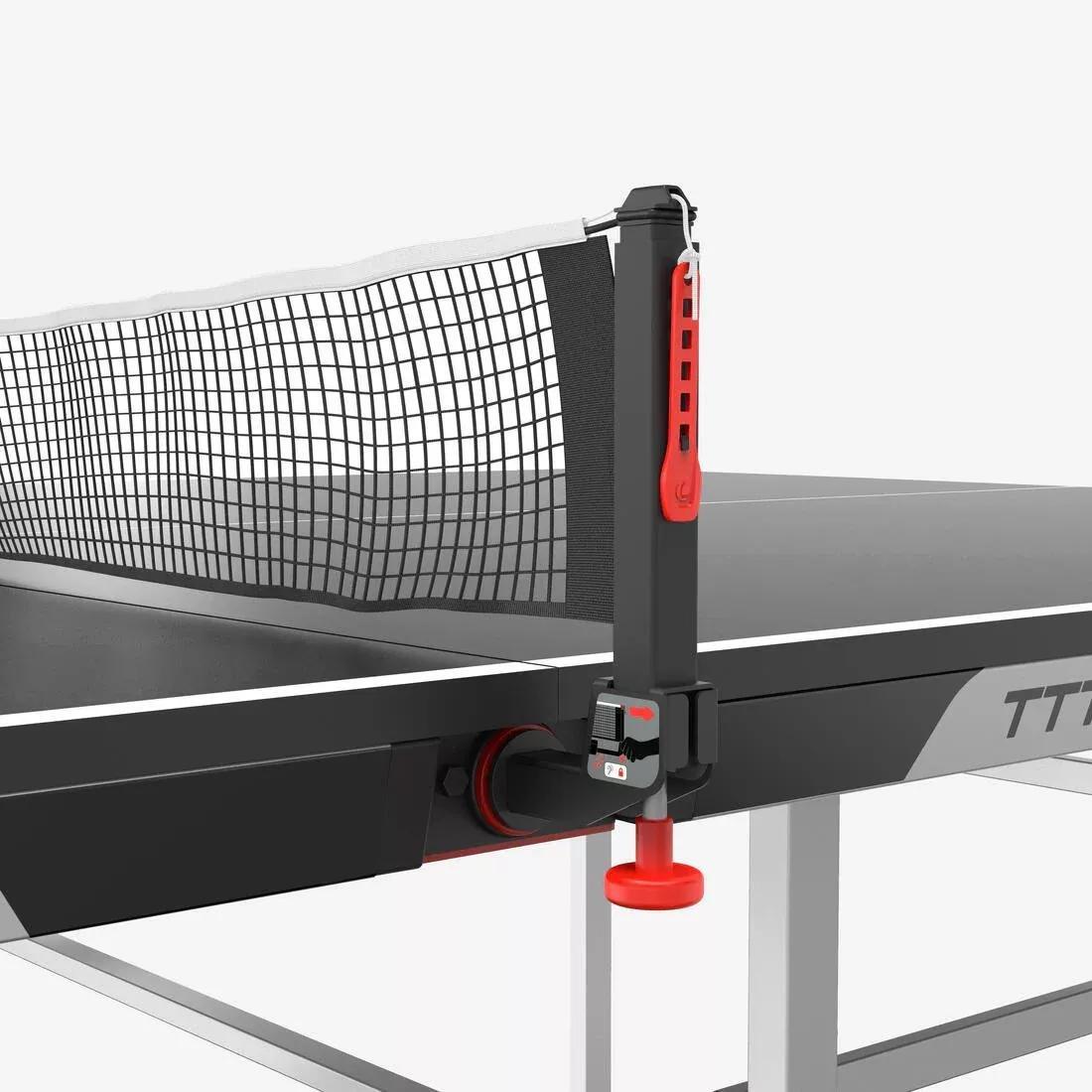 Compact Indoor Table Tennis Table with Innovative Net - TTT 130.2, Black, 5401_000, large image number 6