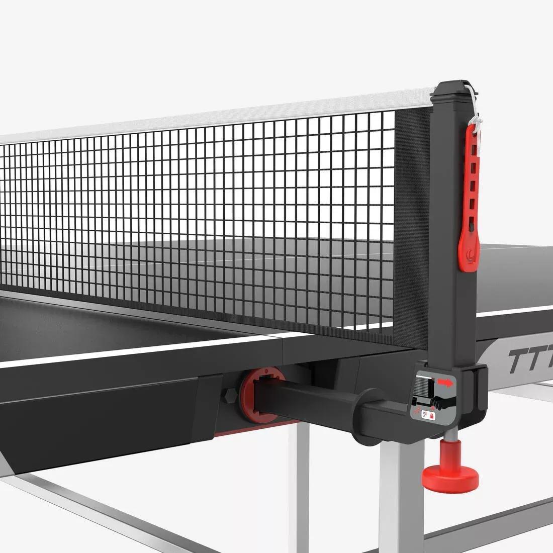 Compact Indoor Table Tennis Table with Innovative Net - TTT 130.2, Black, 5401_000, large image number 7
