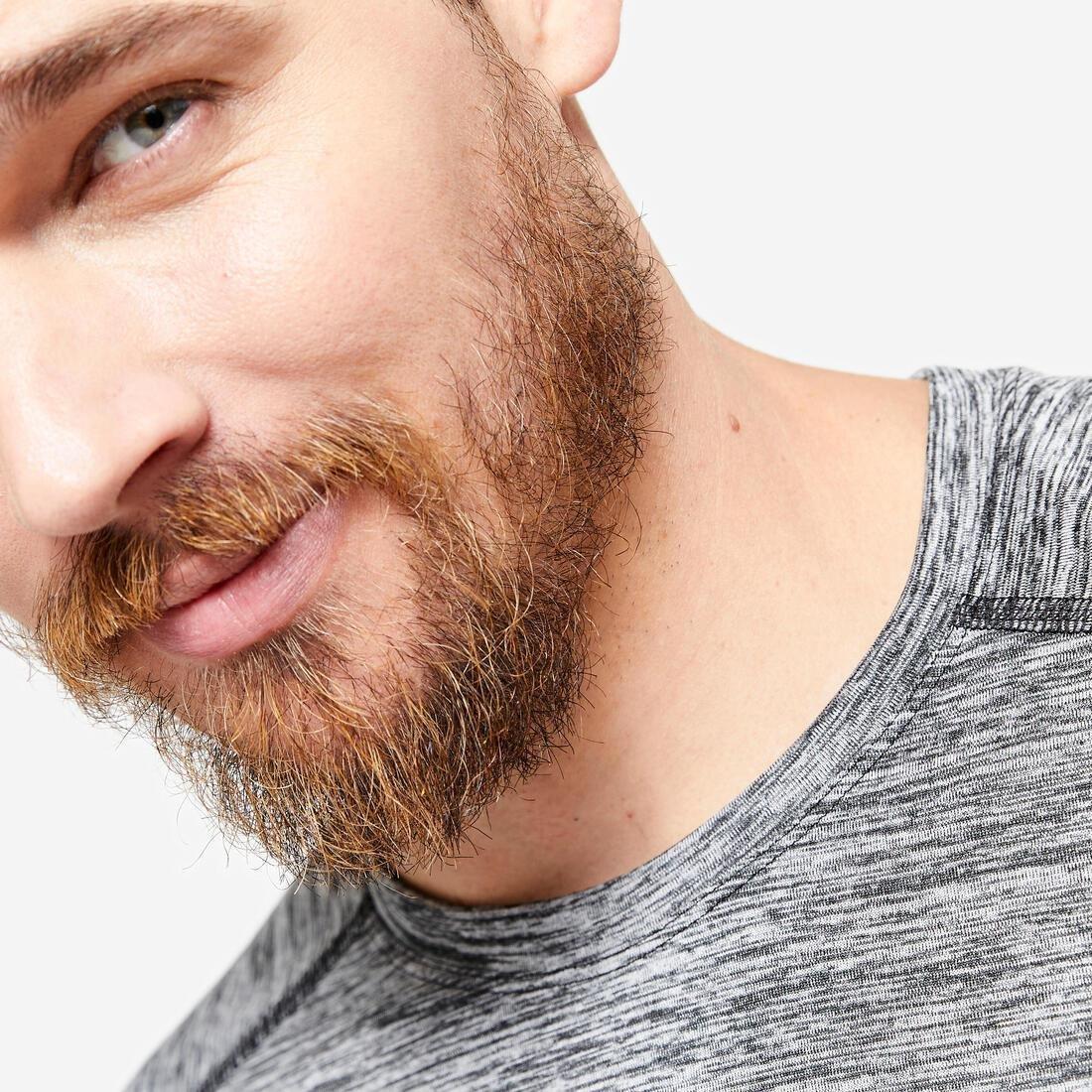 Men Breathable Cardio T-Shirt, Grey, No Color, large image number 5