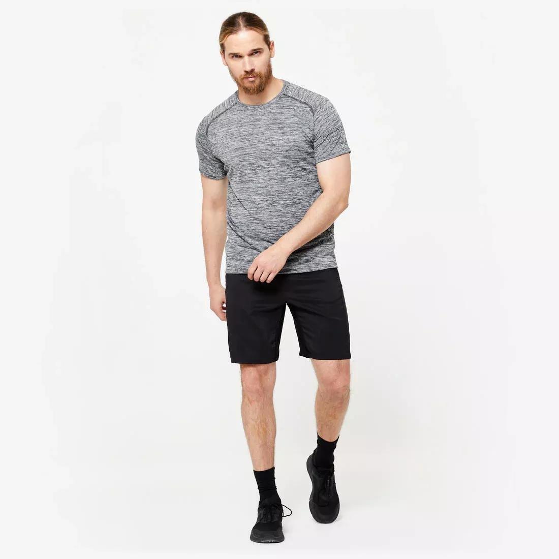 Men Breathable Cardio T-Shirt, Grey, No Color, large image number 6