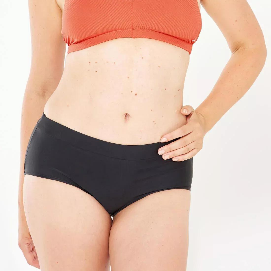 Women swimming shorty briefs swimsuit bottoms, Black, No Color, large image number 0
