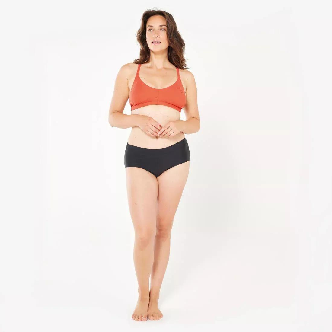 Women swimming shorty briefs swimsuit bottoms, Black, No Color, large image number 1