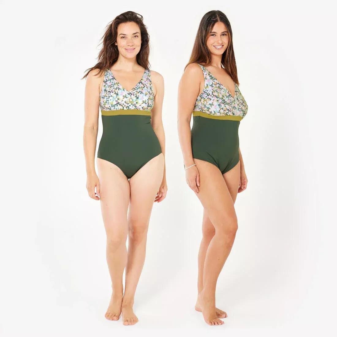Women swimming larger bust 1-piece swimsuit - Mia all mini, Green, No Color, medium