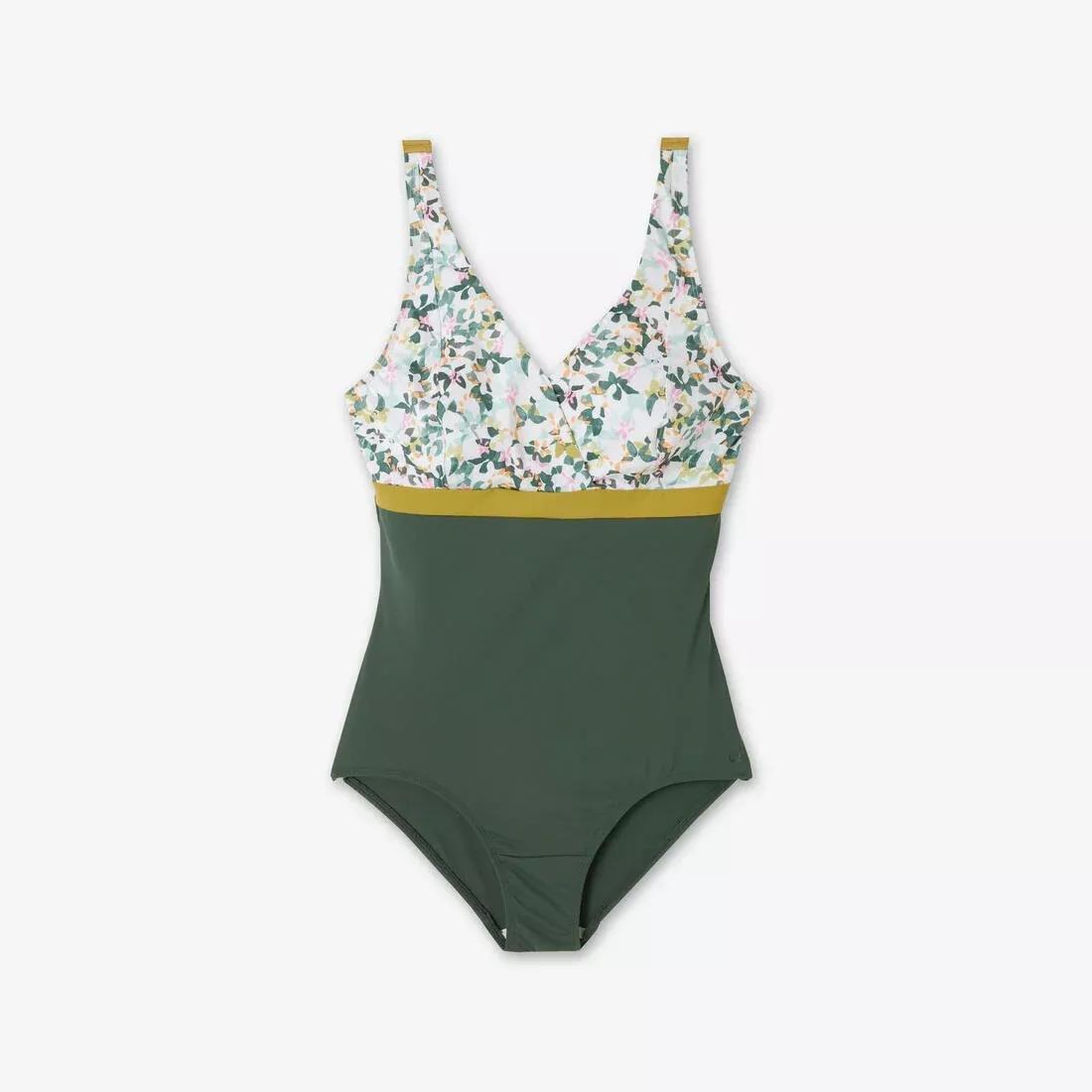 Women swimming larger bust 1-piece swimsuit - Mia all mini, Green, No Color, large image number 6