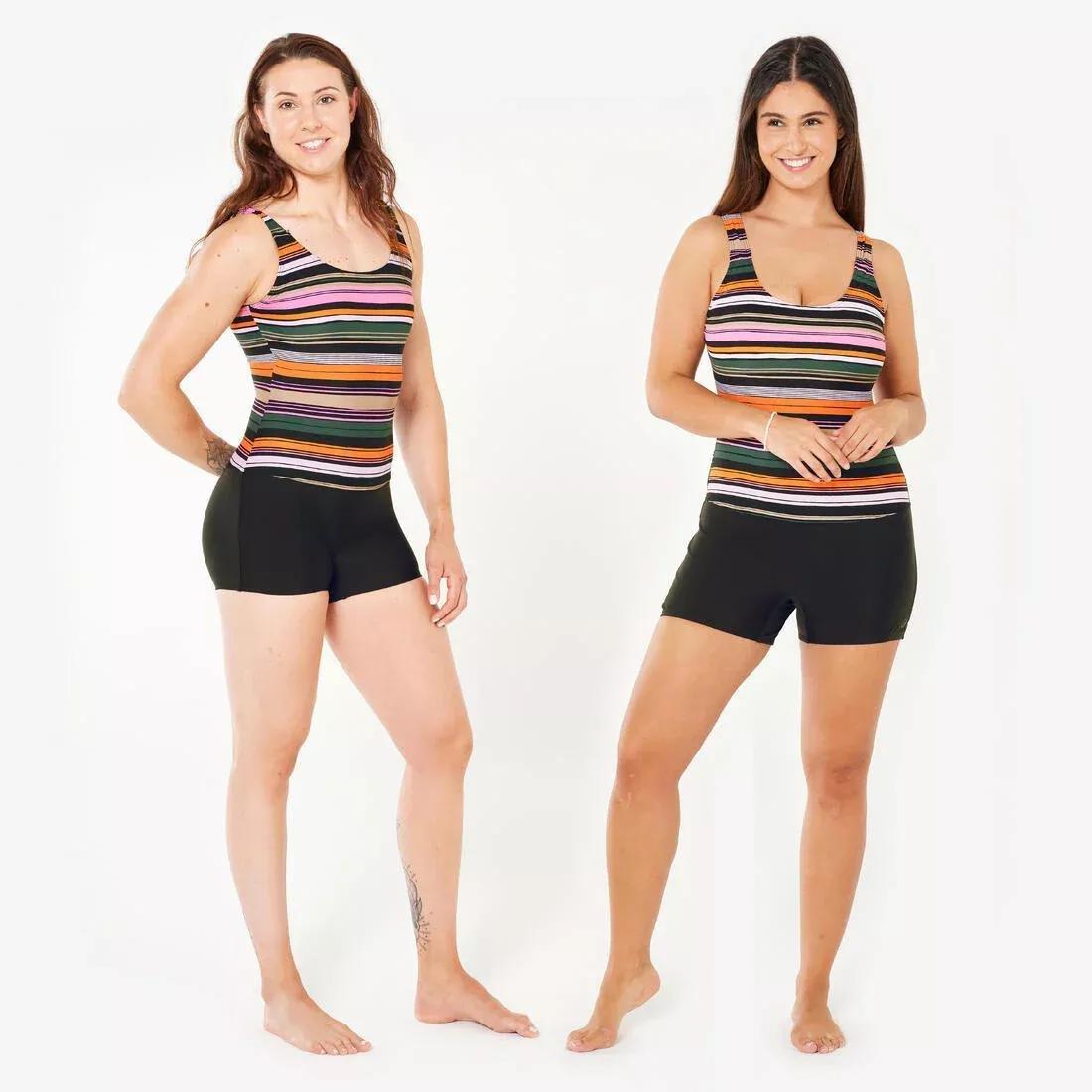 Women's swimming 1-piece shorty swimsuit - Dova, steel blue, No Color, large image number 1