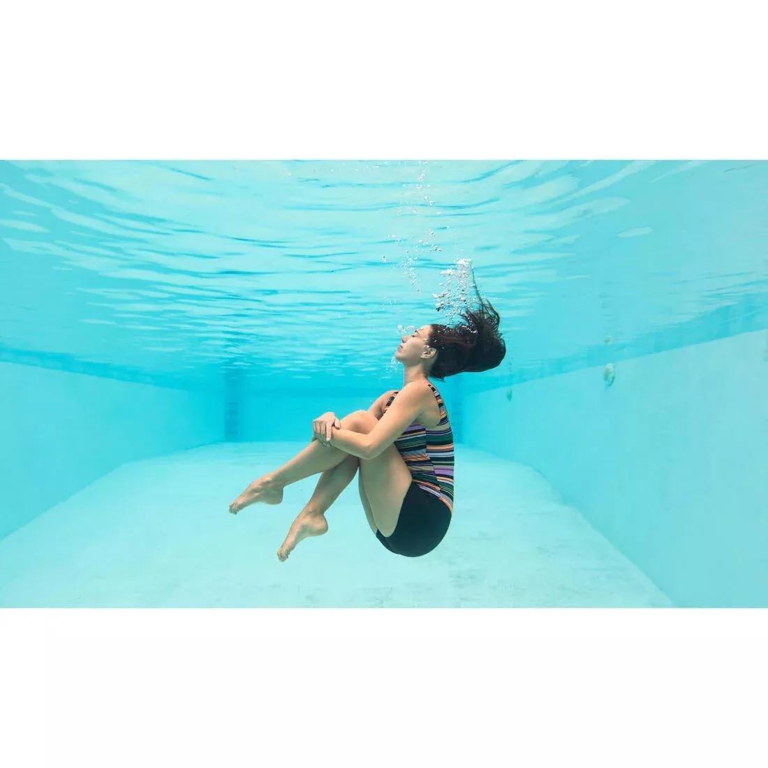 Women swimming 1-piece shorty swimsuit - Dova, Multicolour, No Color, large image number 8