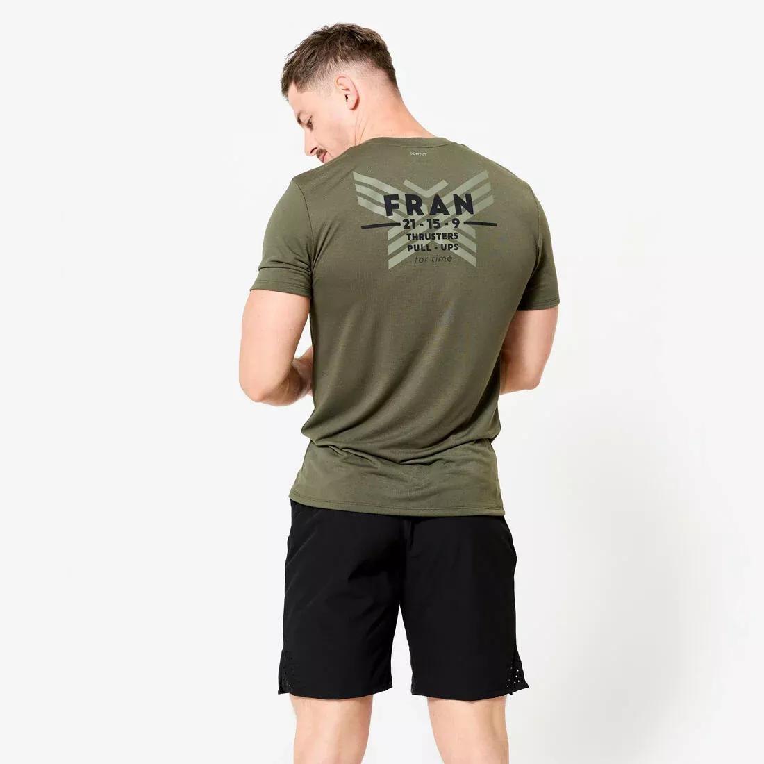 Men Slim-Fit Breathable Cross Training T-Shirt, Black, No Color, large image number 12