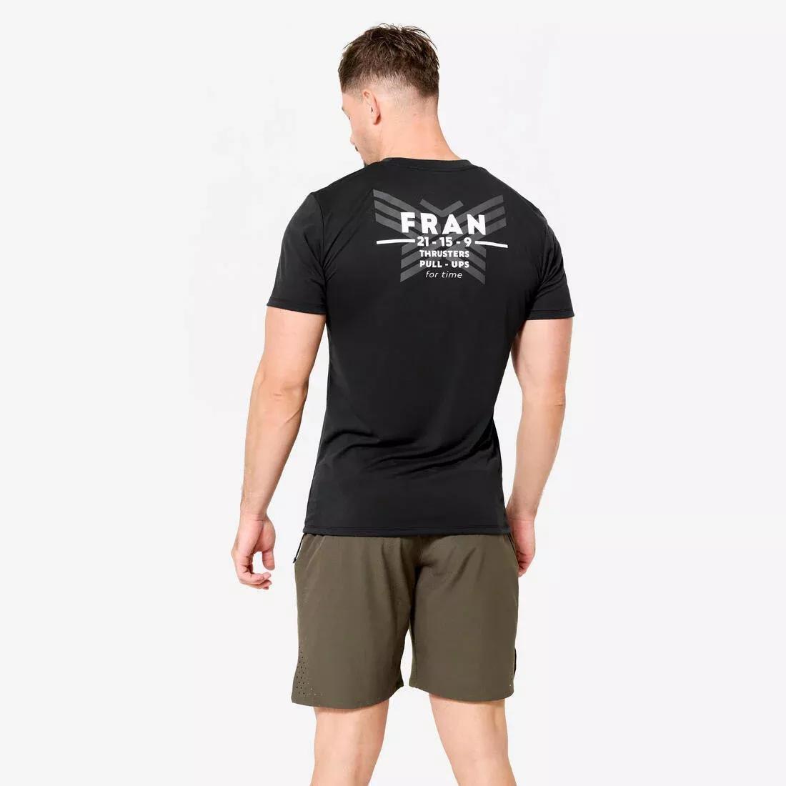 Men Slim-Fit Breathable Cross Training T-Shirt, Khaki, 5401_000, large image number 5