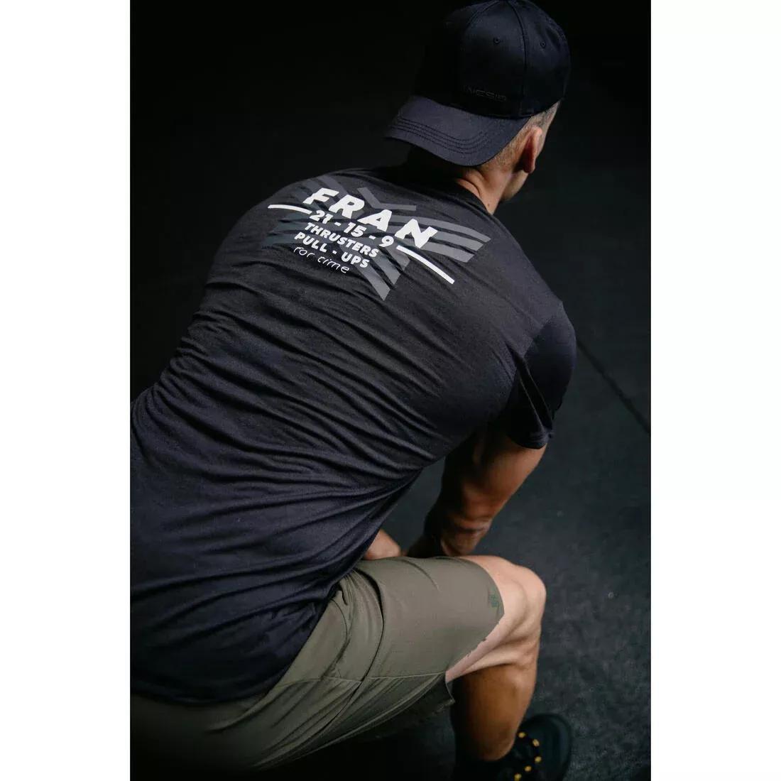 Men Slim-Fit Breathable Cross Training T-Shirt, Khaki, 5401_000, large image number 9