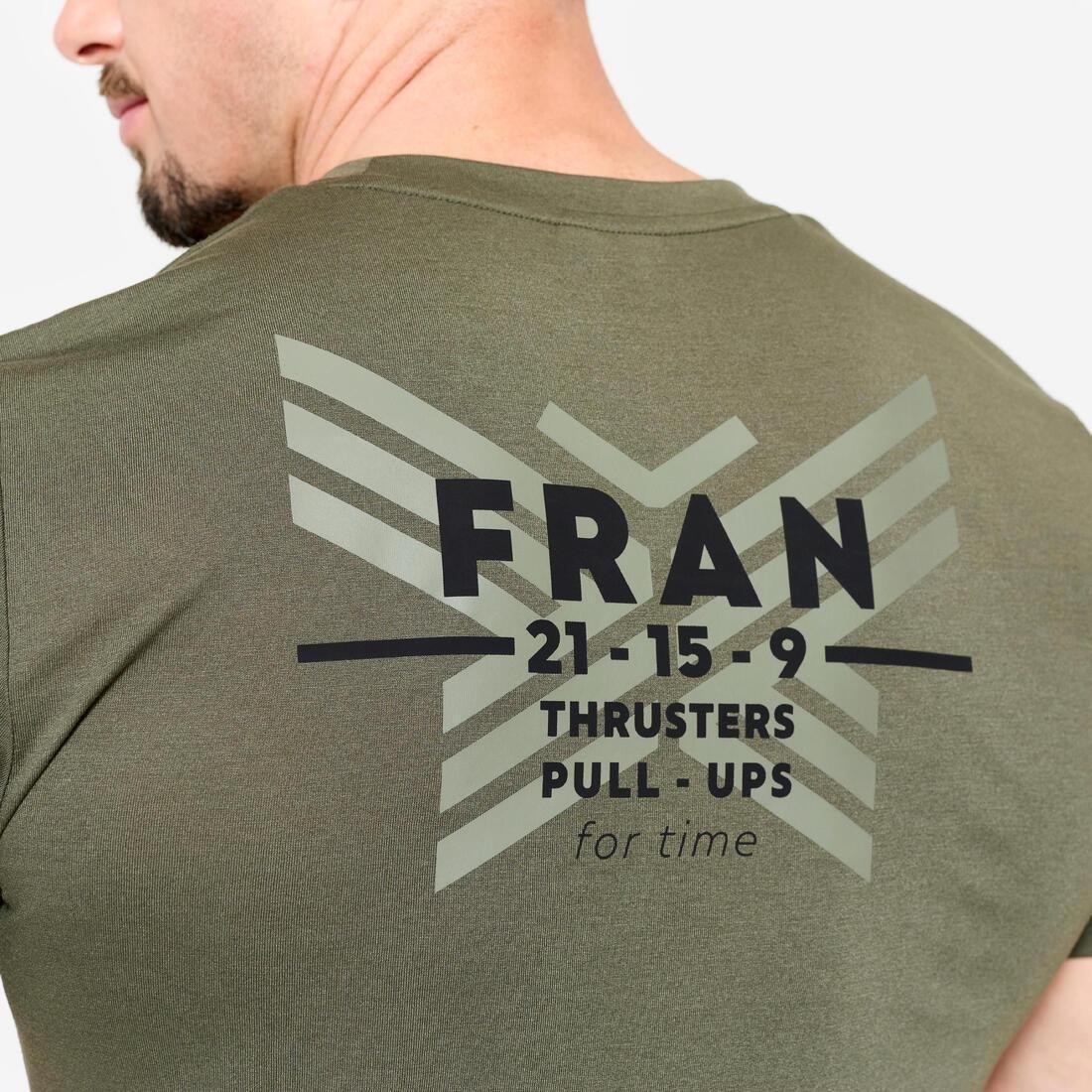 Men Slim-Fit Breathable Cross Training T-Shirt, Khaki, 5401_000, large image number 12