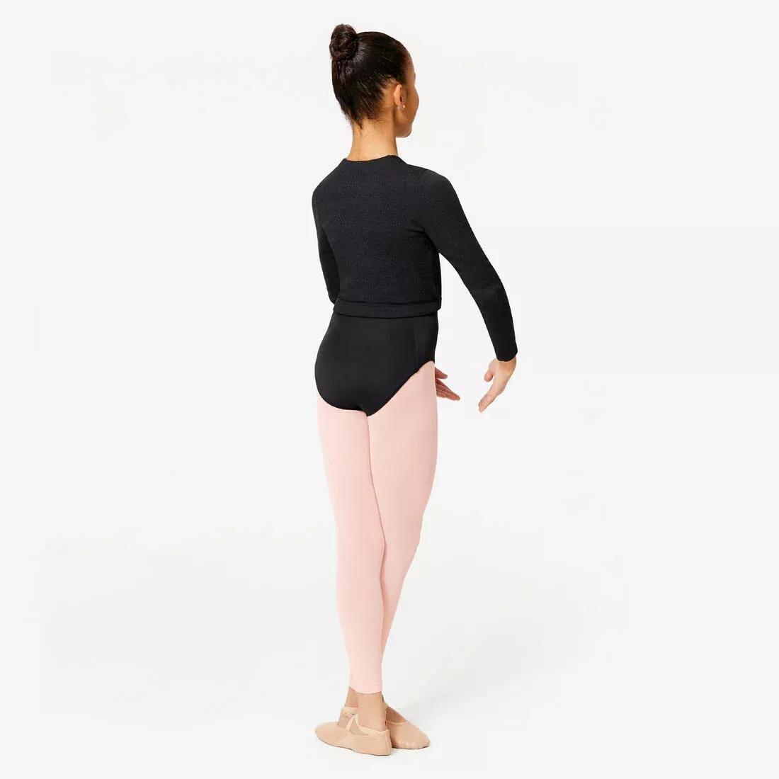 Kids Girls Ballet Wrap-Over Top, Black, No Color, large image number 13