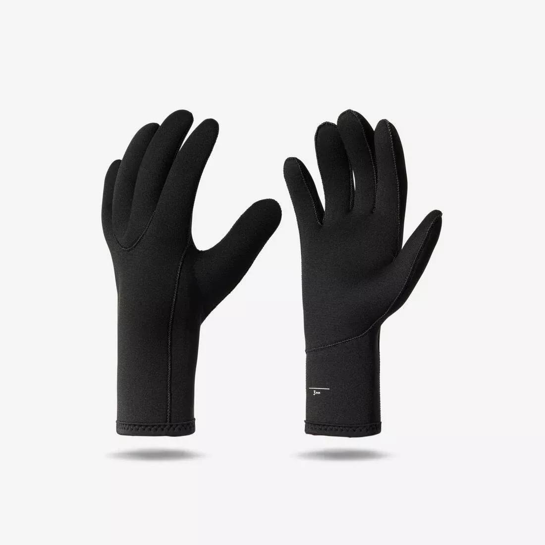 Diving Gloves 3Mm Neoprene Basic, Black, No Color, medium