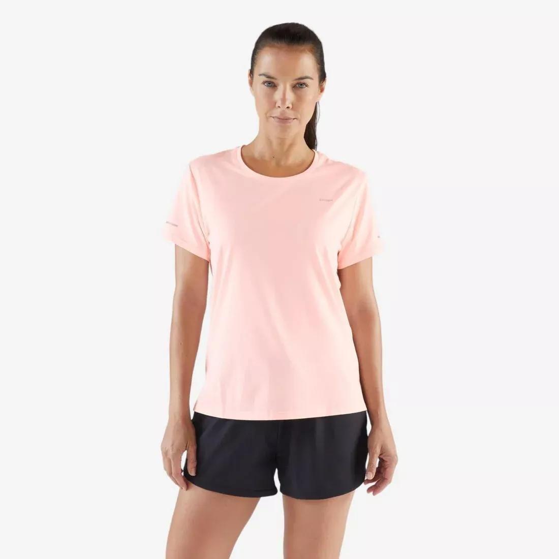Women Breathable Running T-Shirt - Kiprun Run 500 Dry, Green, No Color, large image number 2