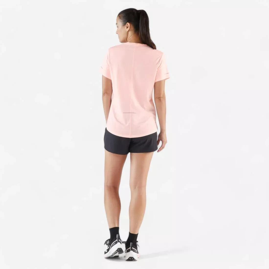 Women Breathable Running T-Shirt - Kiprun Run 500 Dry, Green, No Color, large image number 7