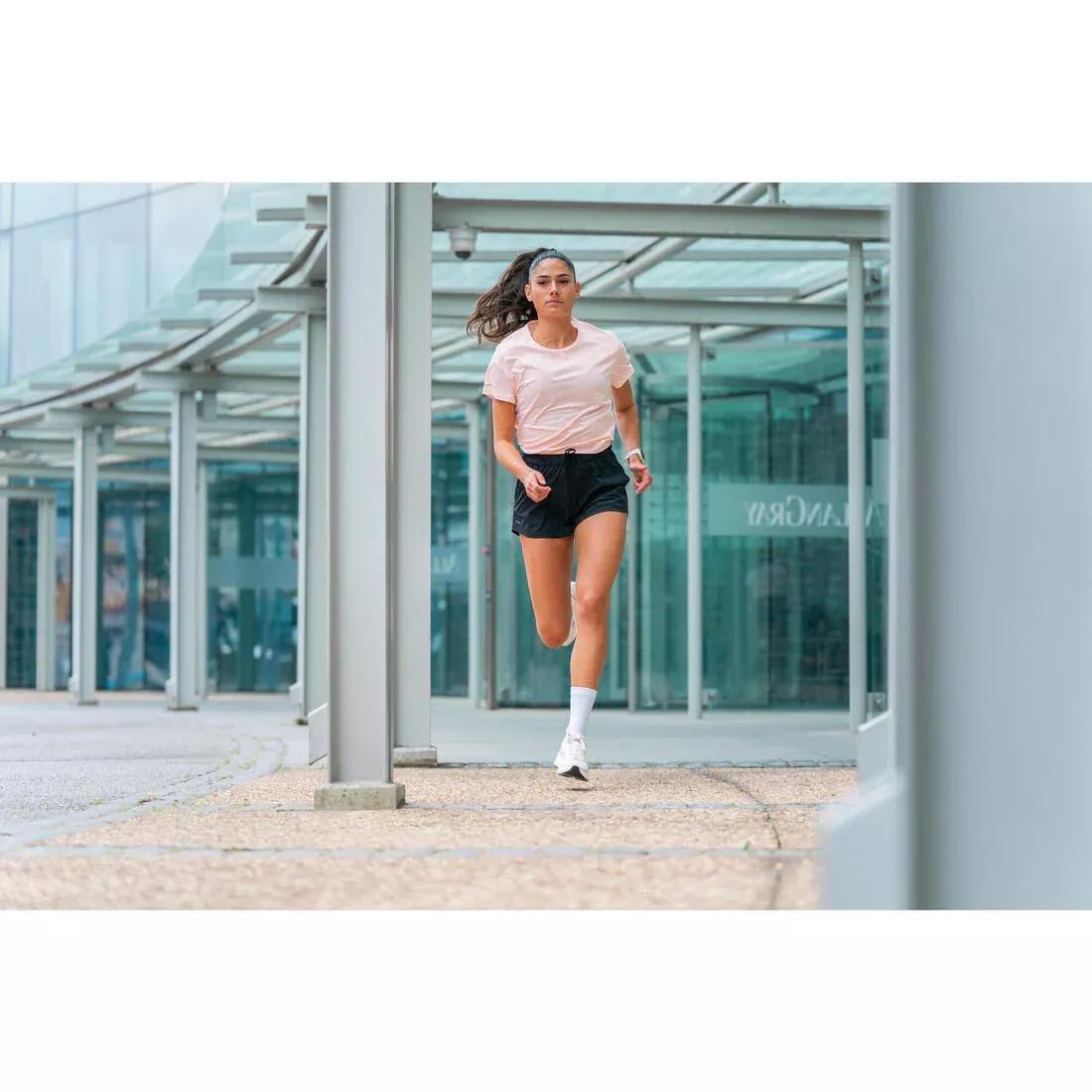 Women Breathable Running T-Shirt - Kiprun Run 500 Dry, Green, No Color, large image number 10