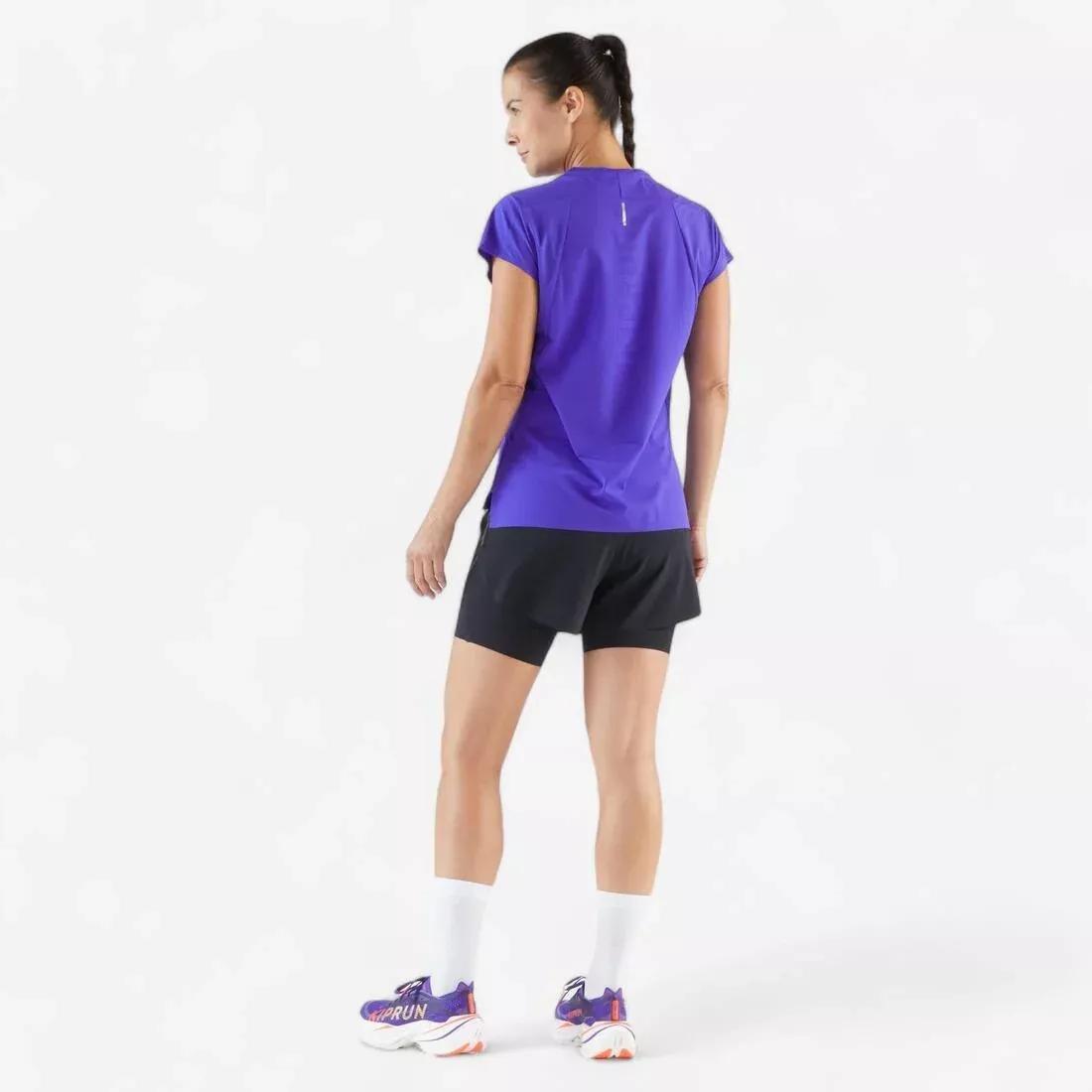 Women's Lightweight Running T-Shirt - Kiprun Run 900 Light, Purple, 5401_000, large image number 6