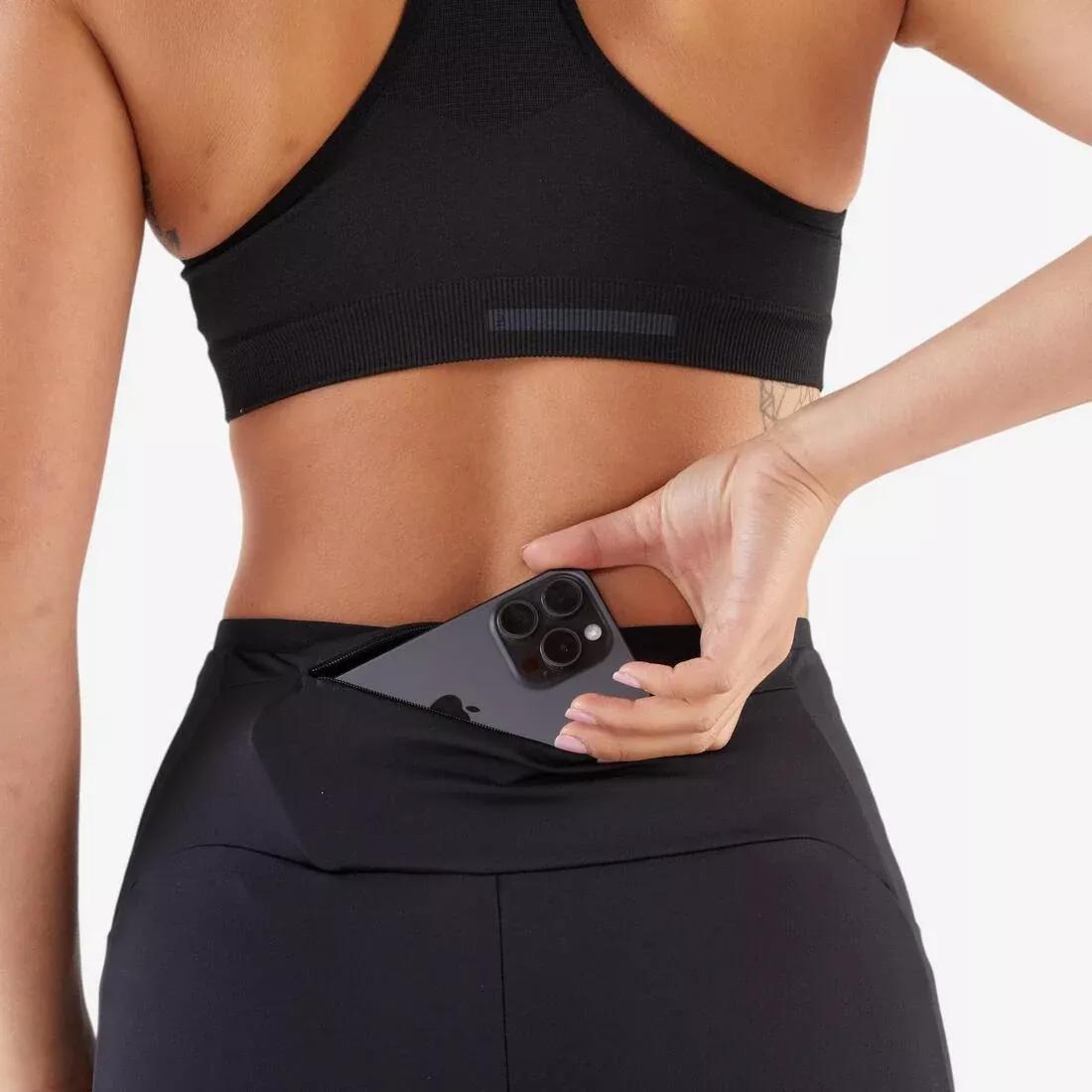 Women Running Leggings - Kiprun Run 500 Comfort, Blue, No Color, large image number 5