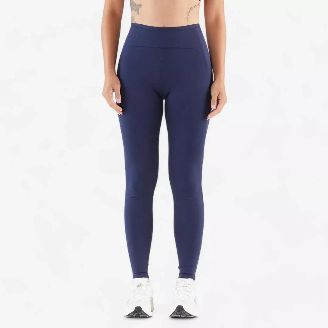Women Running Leggings - Kiprun Run 500 Comfort, Blue, No Color, large image number 9