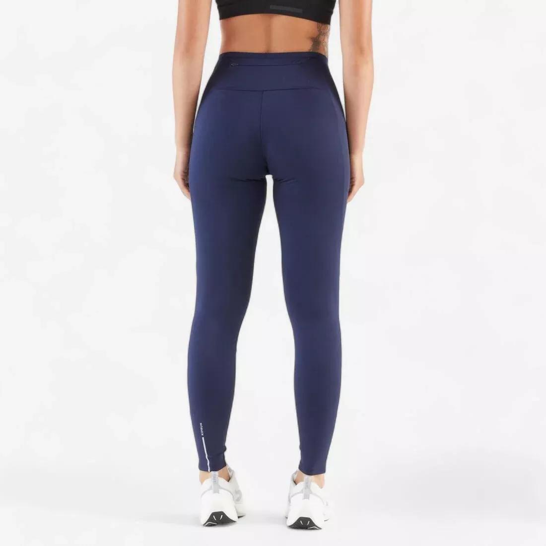 Women Running Leggings - Kiprun Run 500 Comfort, Blue, No Color, large image number 10