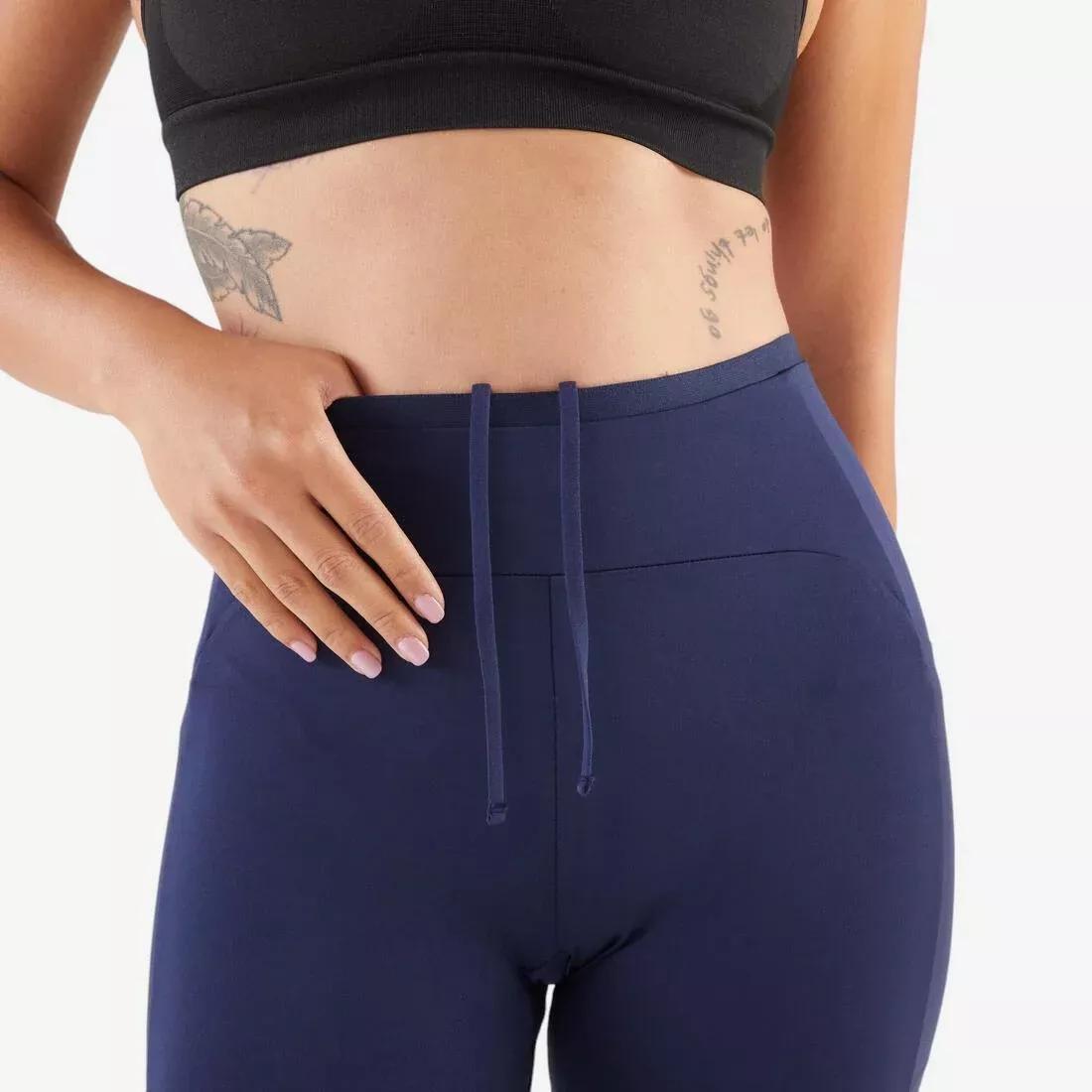 Women Running Leggings - Kiprun Run 500 Comfort, Blue, No Color, large image number 12