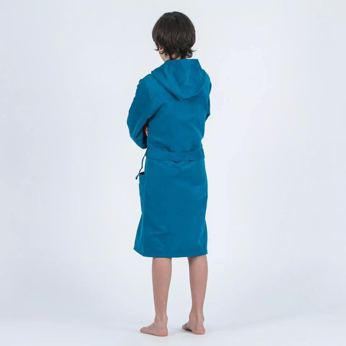 PRUSSIAN BLUE Kids compact microfibre pool bathrobe, 5401_000, large image number 4