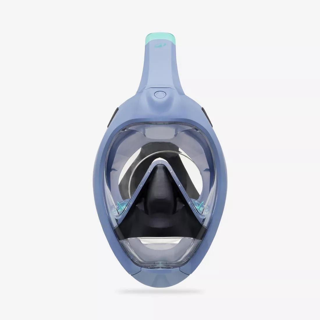 SMOKED BLACK Underwater snorkelling mask Easybreath 900 > age 10, No Color, medium