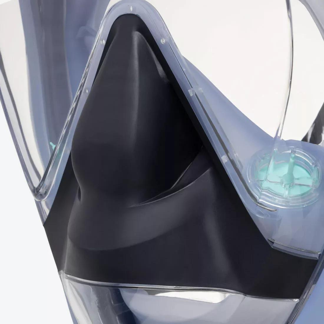 SMOKED BLACK Underwater snorkelling mask Easybreath 900 > age 10, No Color, large image number 3