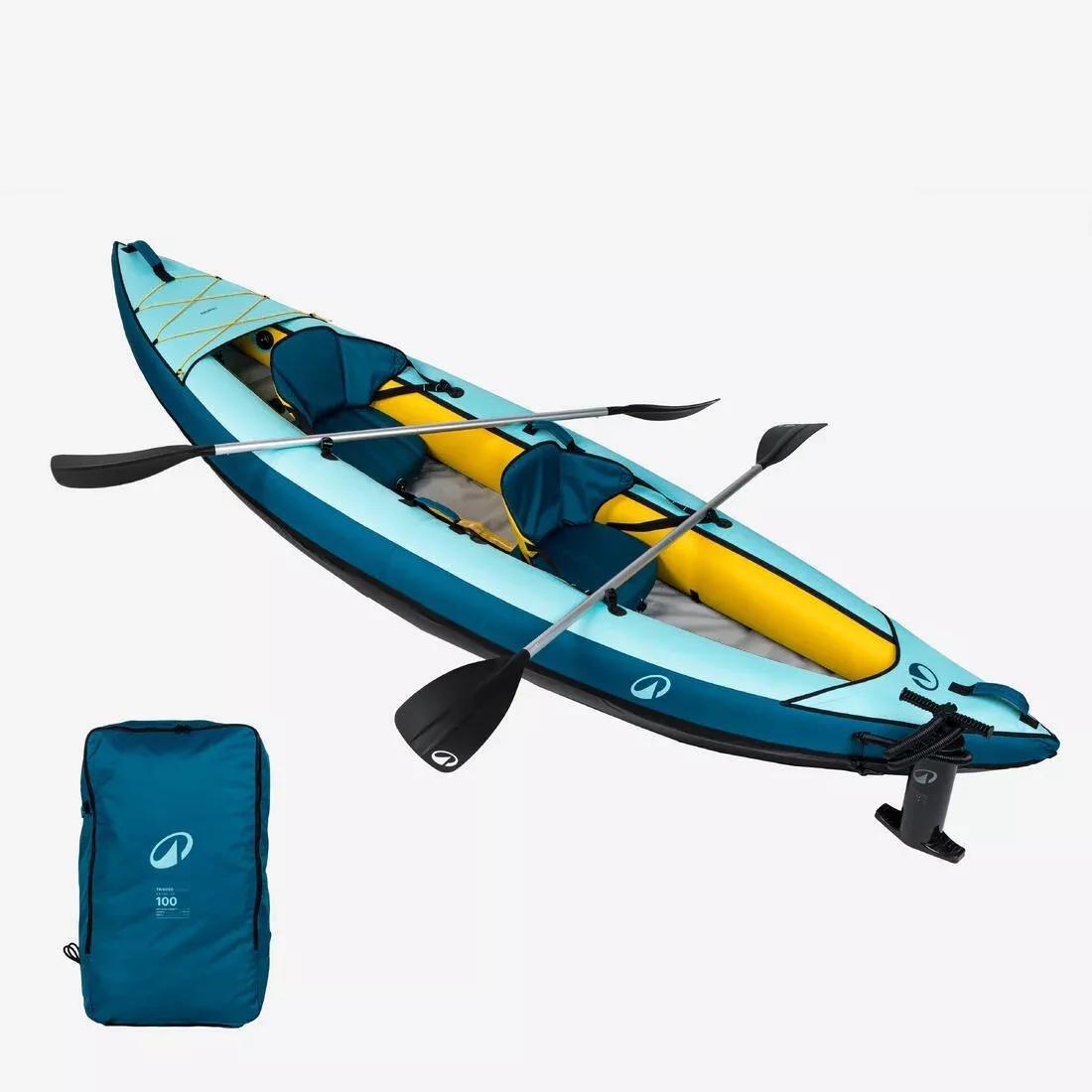 Pack Canoe/Kayak Tribord 100 Essential - 1/2 People, Blue, No Color, large image number 0