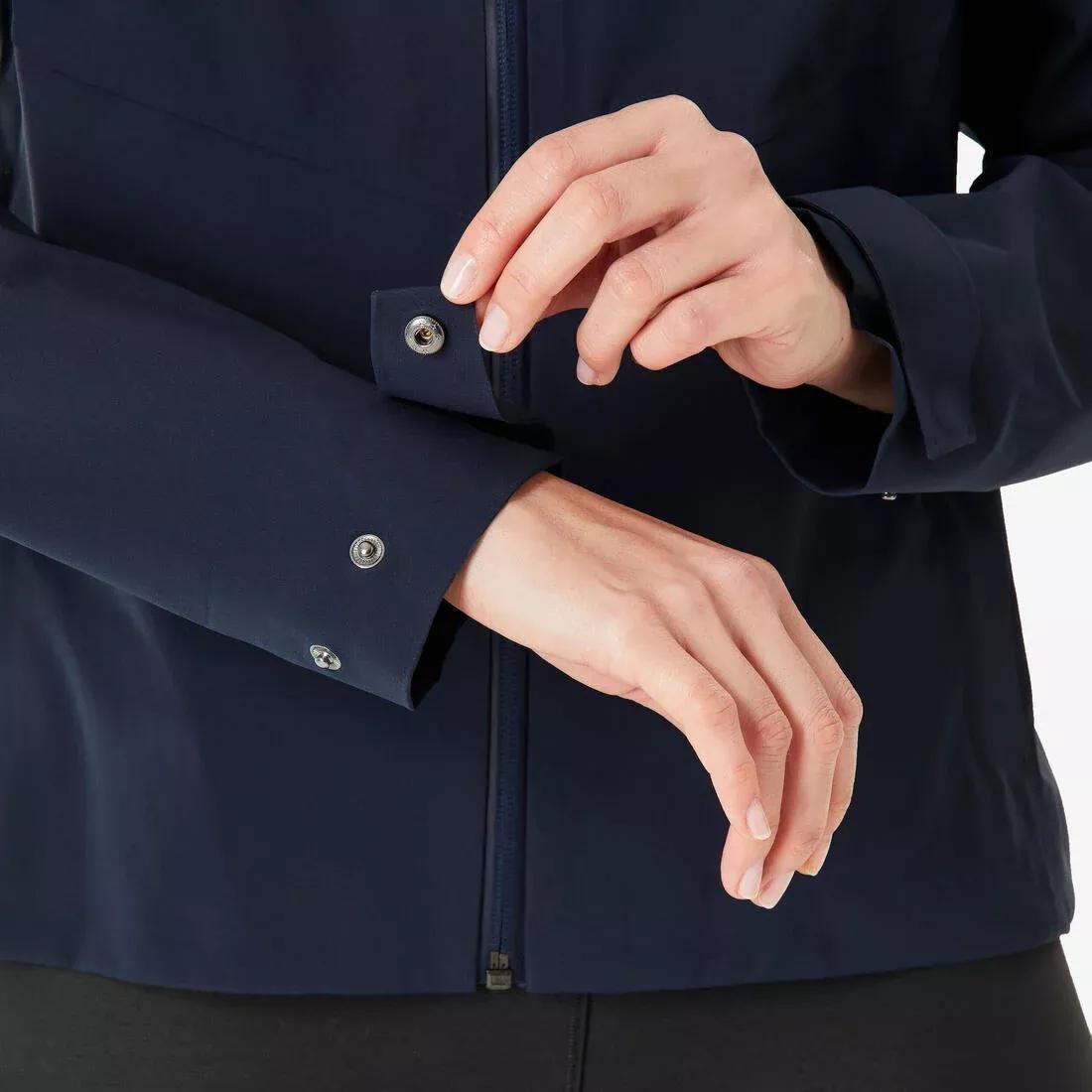 Women waterproof hiking jacket - MH100, Blue, No Color, large image number 4