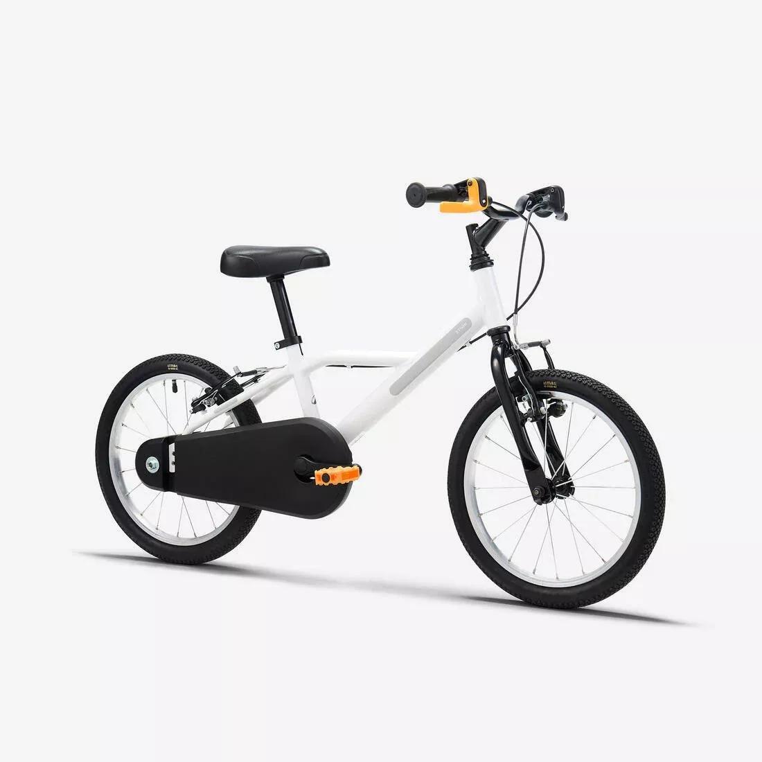 Kids Unisex Bike 16" 4-6 Years - Discover 100, White, No Color, medium