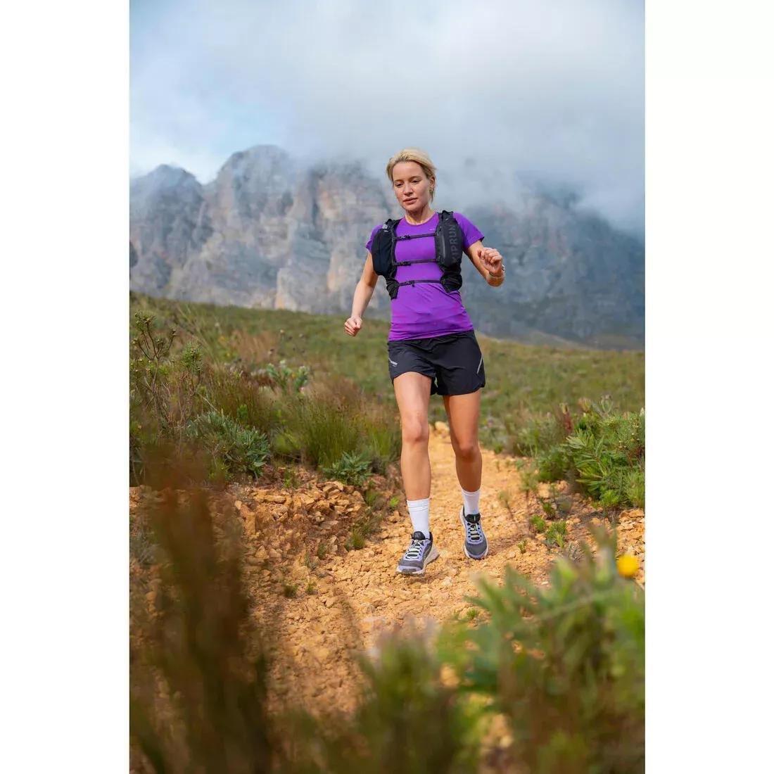 Thick Mid-Calf Running Socks - Run 500 - Pack Of 2 Pairs, Green, No Color, large image number 10