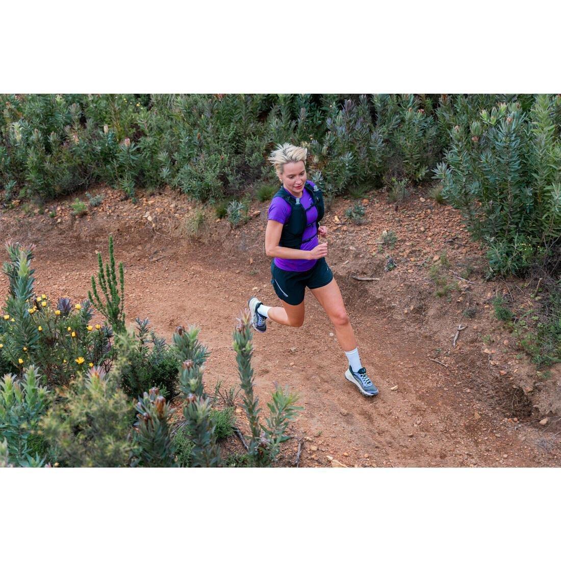 Thick Mid-Calf Running Socks - Run 500 - Pack Of 2 Pairs, Green, No Color, large image number 11