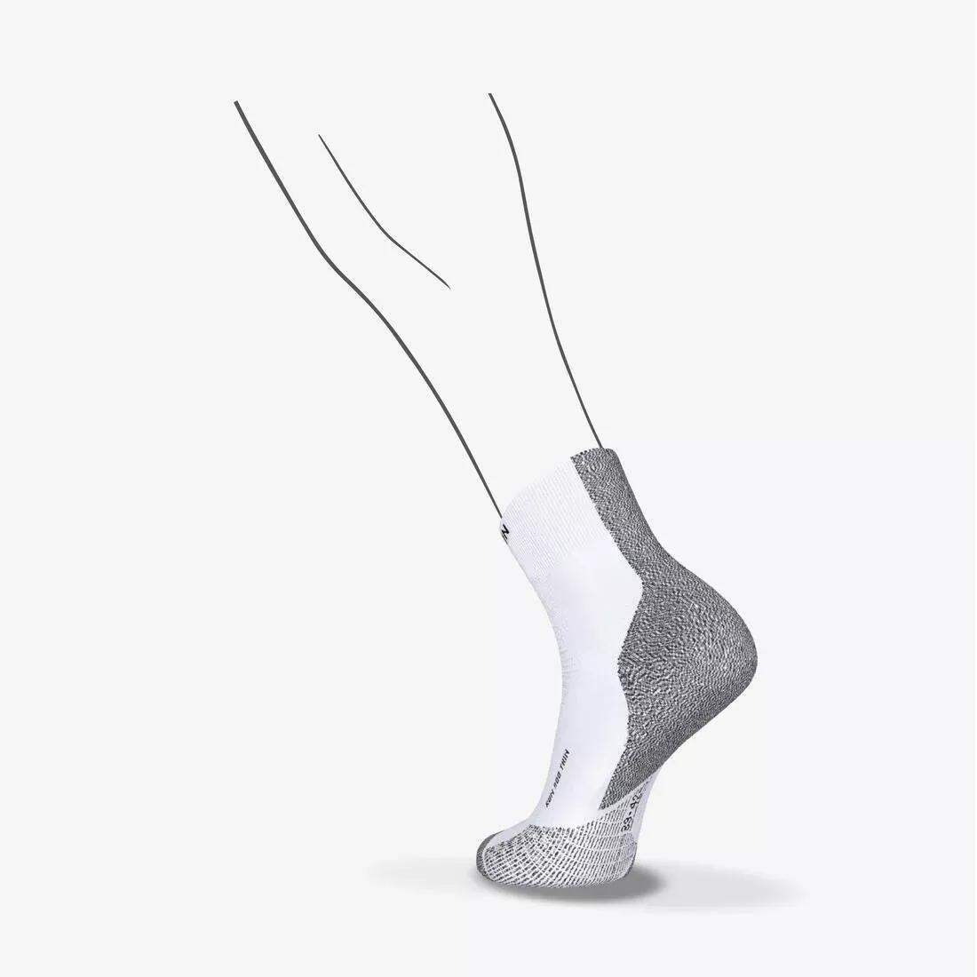Mid-Calf Thin Running Socks - Kiprun Run 900,  White, No Color, large image number 1